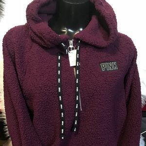 SOLD Victoria secret pink Sherpa pullover